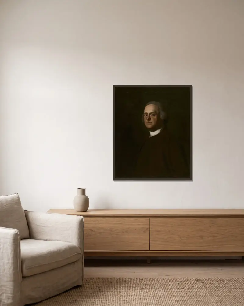 Joseph Gerrish av John Singleton Copley inramad på en vägg
