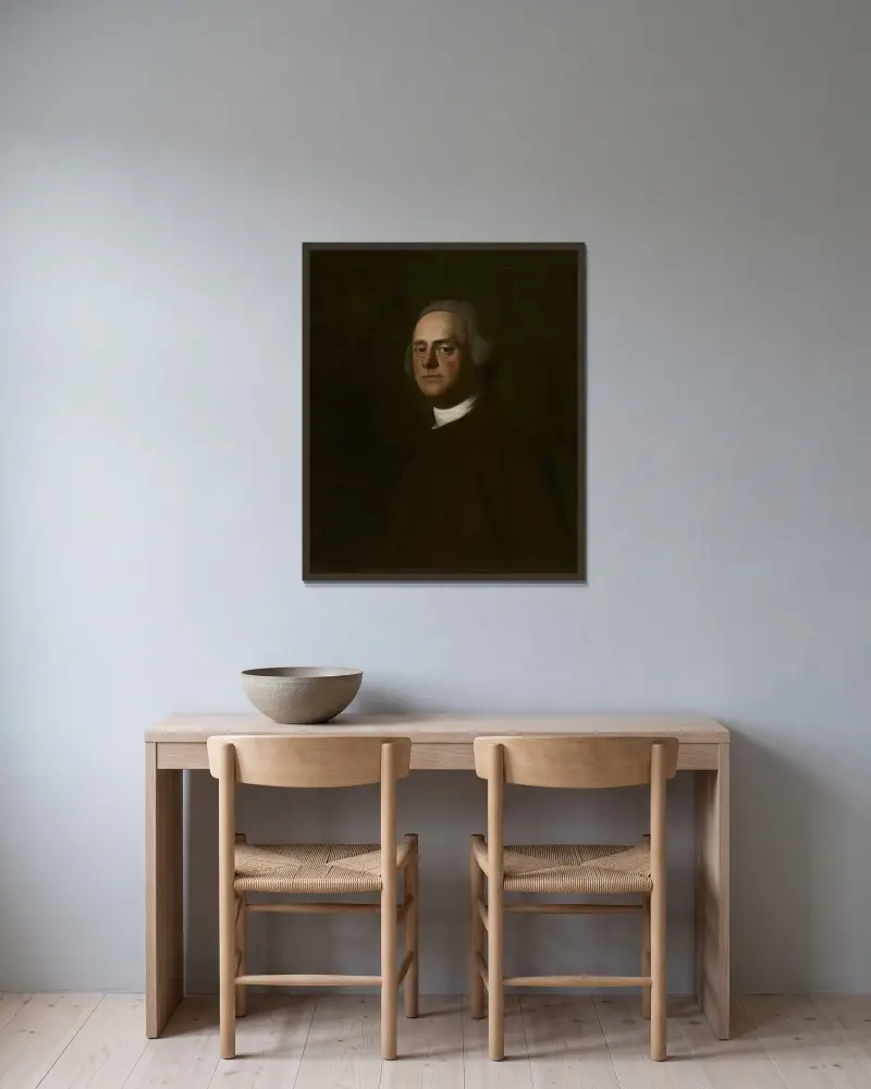 Joseph Gerrish av John Singleton Copley inramad på en vägg