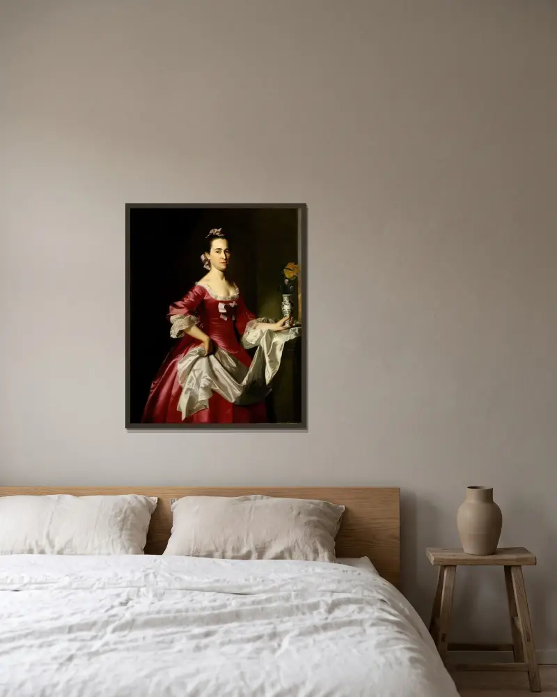 Mrs. George Watson av John Singleton Copley inramad på en vägg