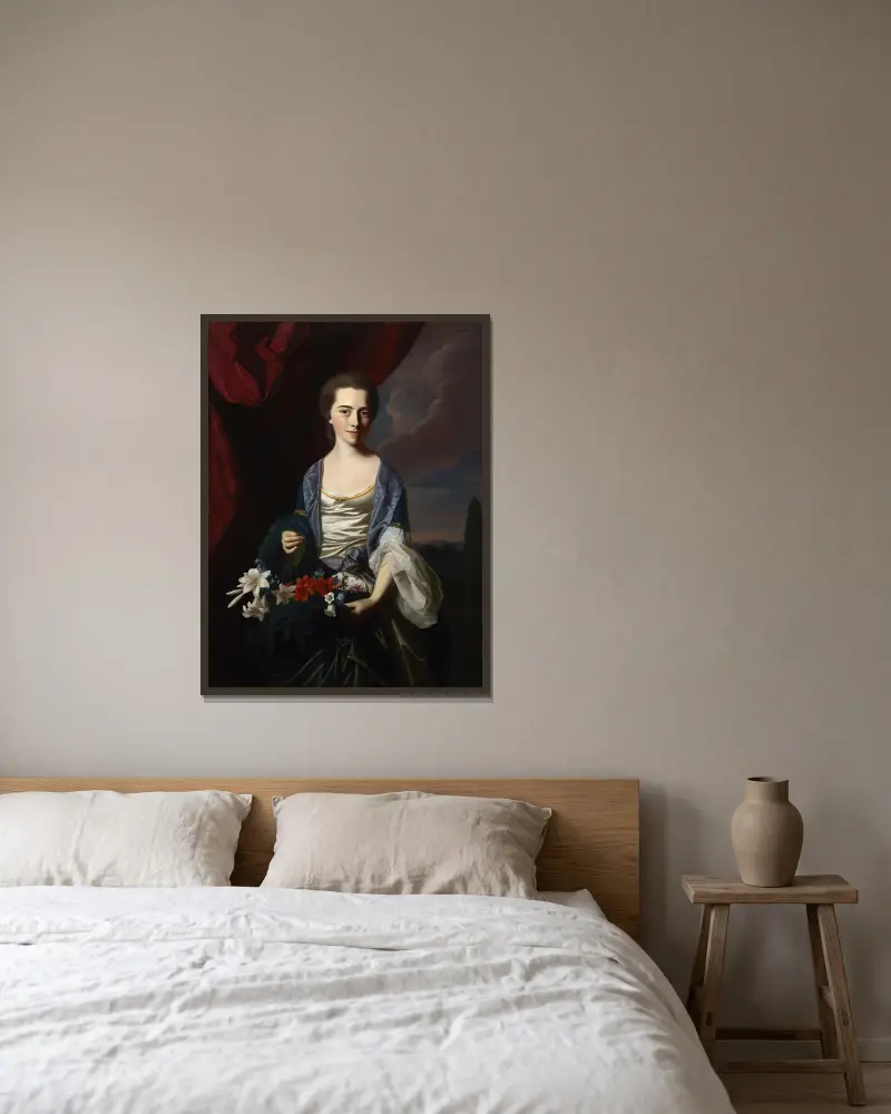 Sarah Sherburne Langdon von John Singleton Copley gerahmt an einer Wand