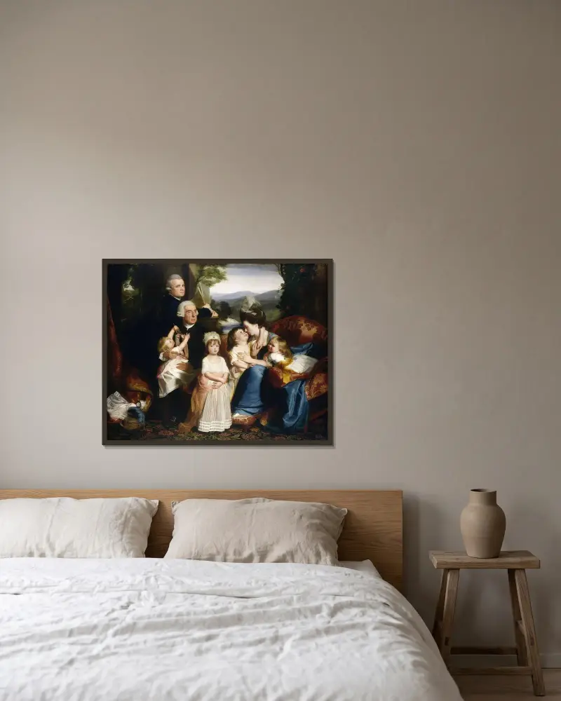 The Copley Family av John Singleton Copley inramad på en vägg