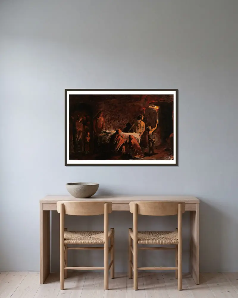 In den Katakomben von Anna Bilińska-Bohdanowicz gerahmt an einer Wand