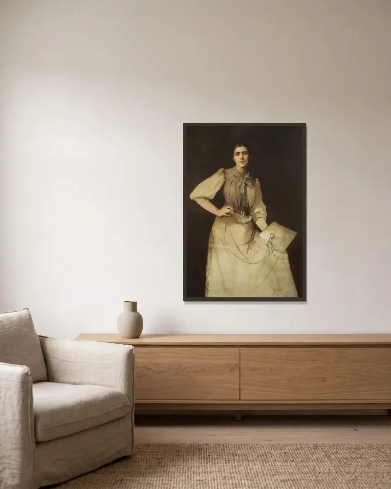 Selbstporträt, 1892 – Nr. 2 von Anna Bilińska-Bohdanowicz gerahmt an einer Wand