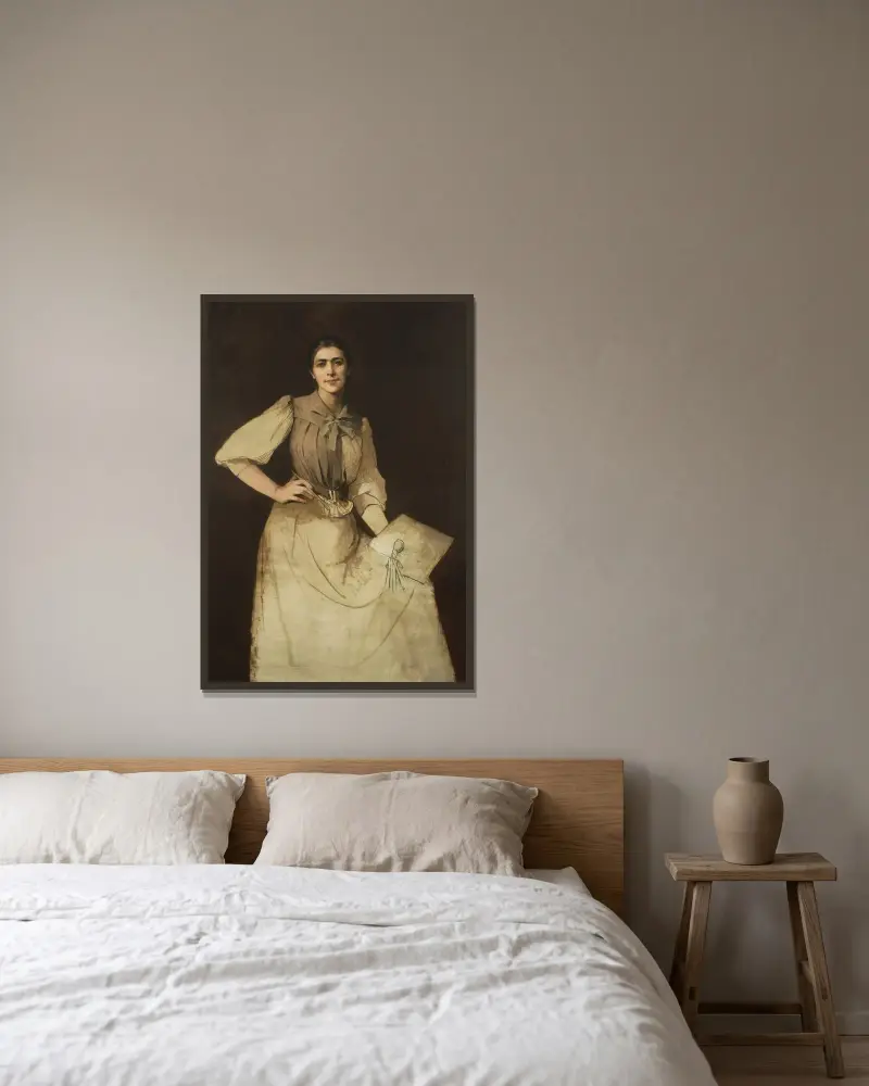 Selbstporträt, 1892 – Nr. 2 von Anna Bilińska-Bohdanowicz gerahmt an einer Wand