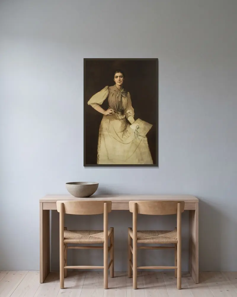Selbstporträt, 1892 – Nr. 2 von Anna Bilińska-Bohdanowicz gerahmt an einer Wand