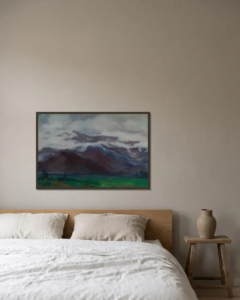 Wolken über der Ebene unterhalb der Tatra von Władysław Ślewiński gerahmt an einer Wand