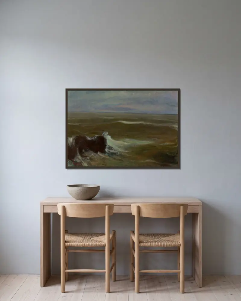 Bewegte See von Władysław Ślewiński gerahmt an einer Wand