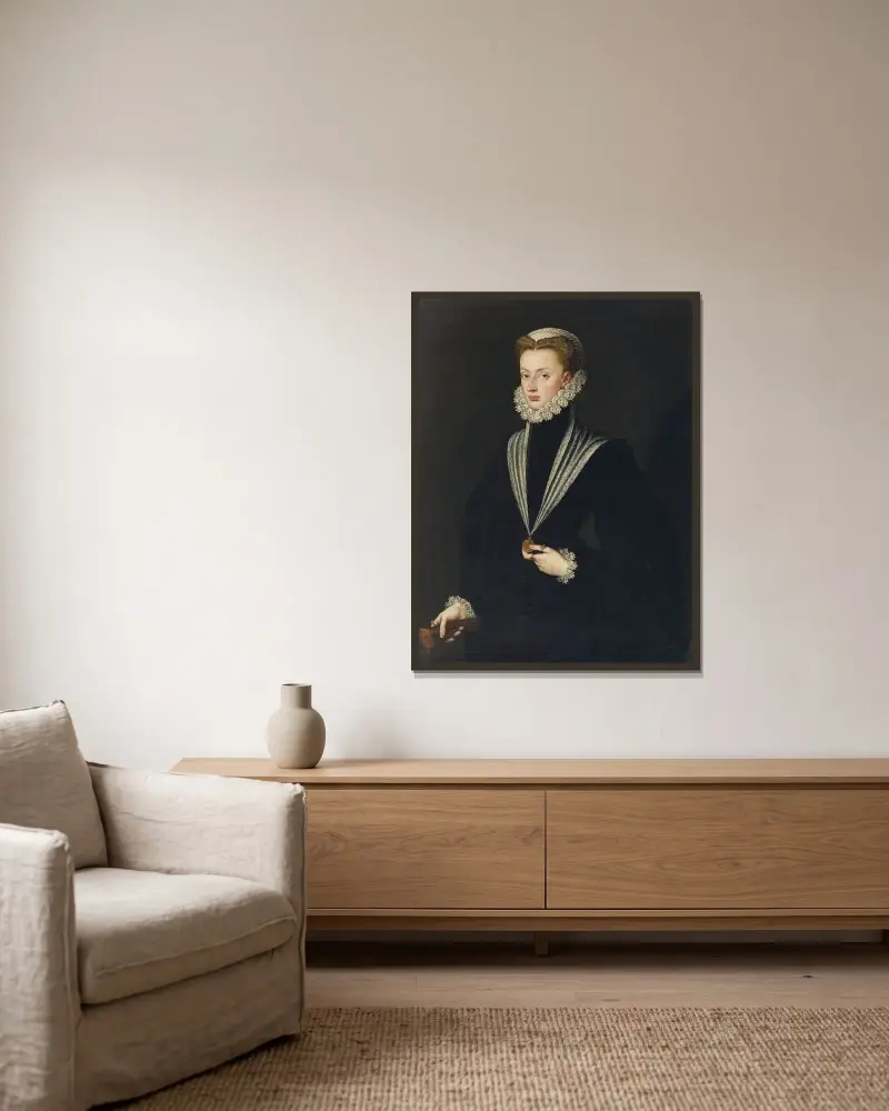 Portret Joanny Austriackiej, księżnej Portugalii, Sofonisba Anguissola w ramie na ścianie