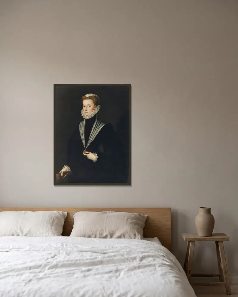 Portret Joanny Austriackiej, księżnej Portugalii, Sofonisba Anguissola w ramie na ścianie