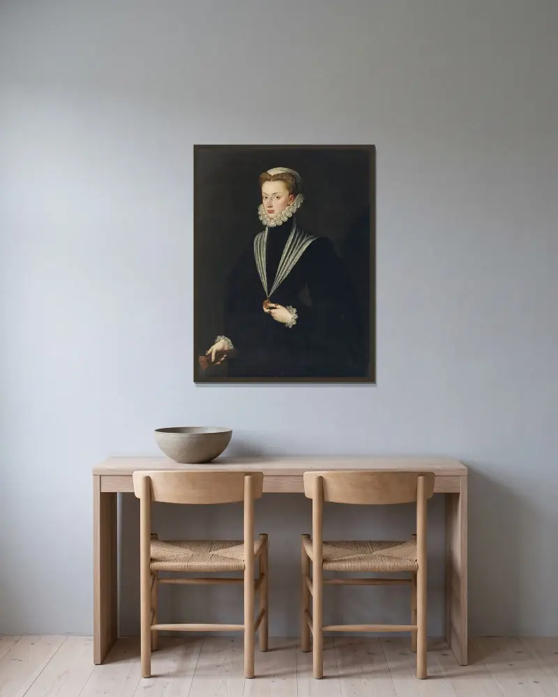 Portret Joanny Austriackiej, księżnej Portugalii, Sofonisba Anguissola w ramie na ścianie