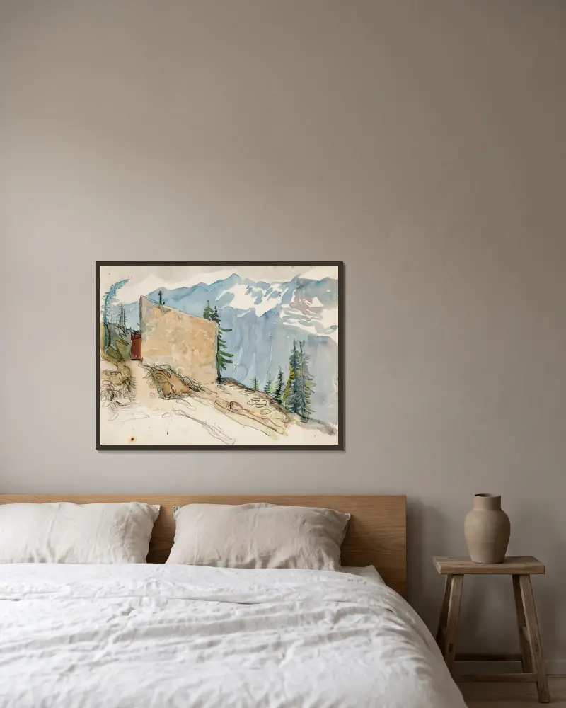 Landschaft aus Tirol von Venny Soldan-Brofeldt gerahmt an einer Wand