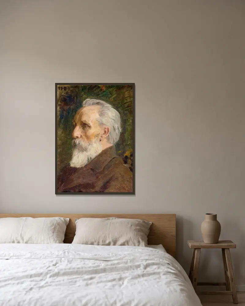 Portrait of Arvid Järnefelt av Venny Soldan-Brofeldt inramad på en vägg