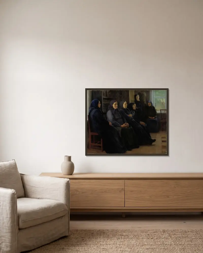 Die Pietisten von Venny Soldan-Brofeldt gerahmt an einer Wand