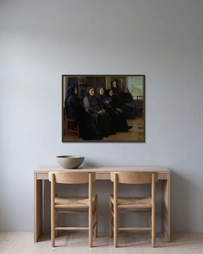 Die Pietisten von Venny Soldan-Brofeldt gerahmt an einer Wand
