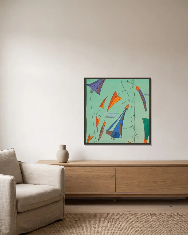Sommerwinde gerahmt an einer Wand