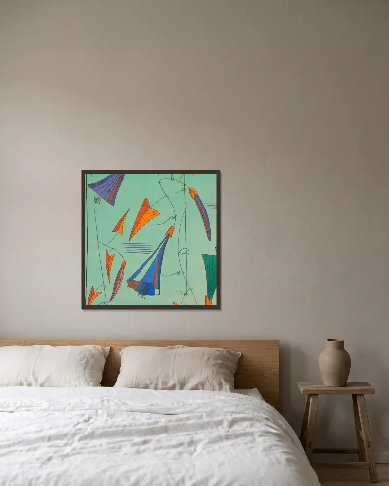 Sommerwinde gerahmt an einer Wand