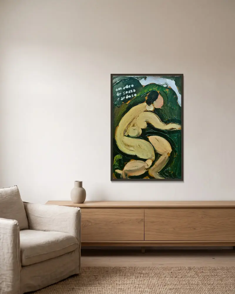 At Fresh Air Nude av Amadeo de Souza-Cardoso inramad på en vägg