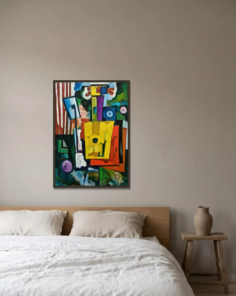 Das Leben des Instruments von Amadeo de Souza-Cardoso gerahmt an einer Wand