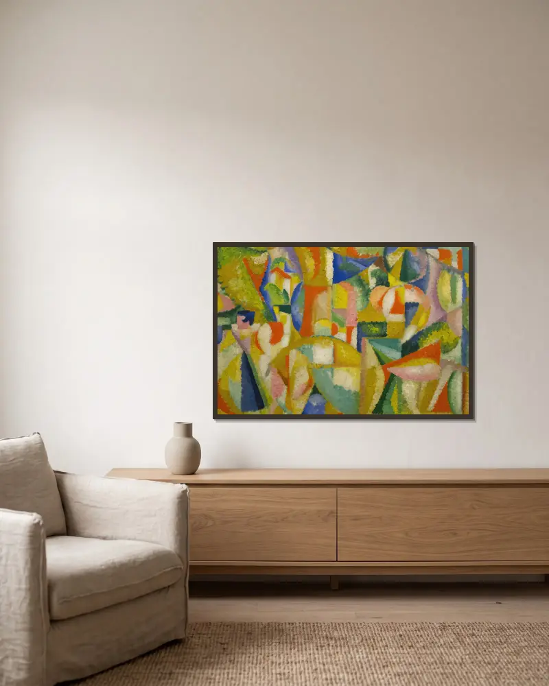 Die Reiter von Amadeo de Souza-Cardoso gerahmt an einer Wand