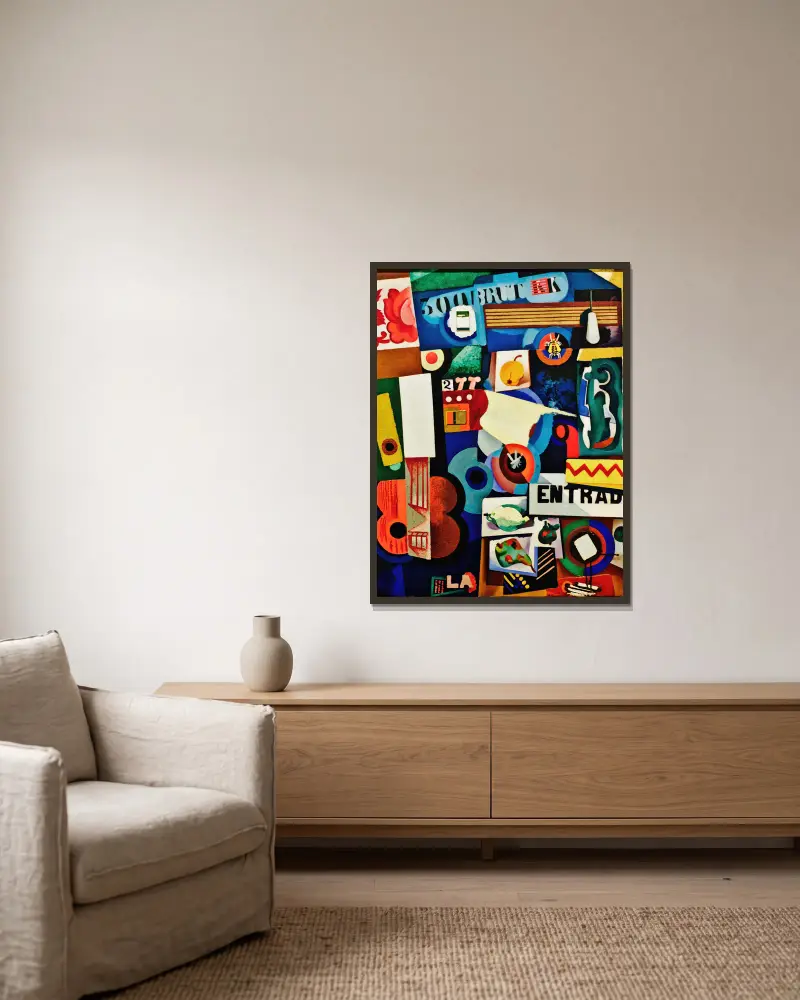 Ohne Titel, 1917 – Nr. 3 von Amadeo de Souza-Cardoso gerahmt an einer Wand
