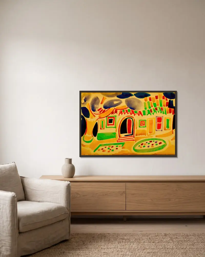 Ohne Titel, 1915 von Amadeo de Souza-Cardoso gerahmt an einer Wand