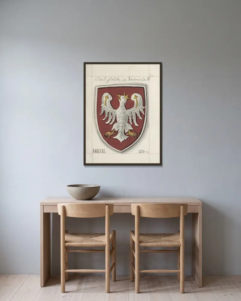 Herby Rzeczypospolitej Polskiej i W. X. Litewskiego. T. 1 Pl.005, Boleslaw Starzyński w ramie na ścianie