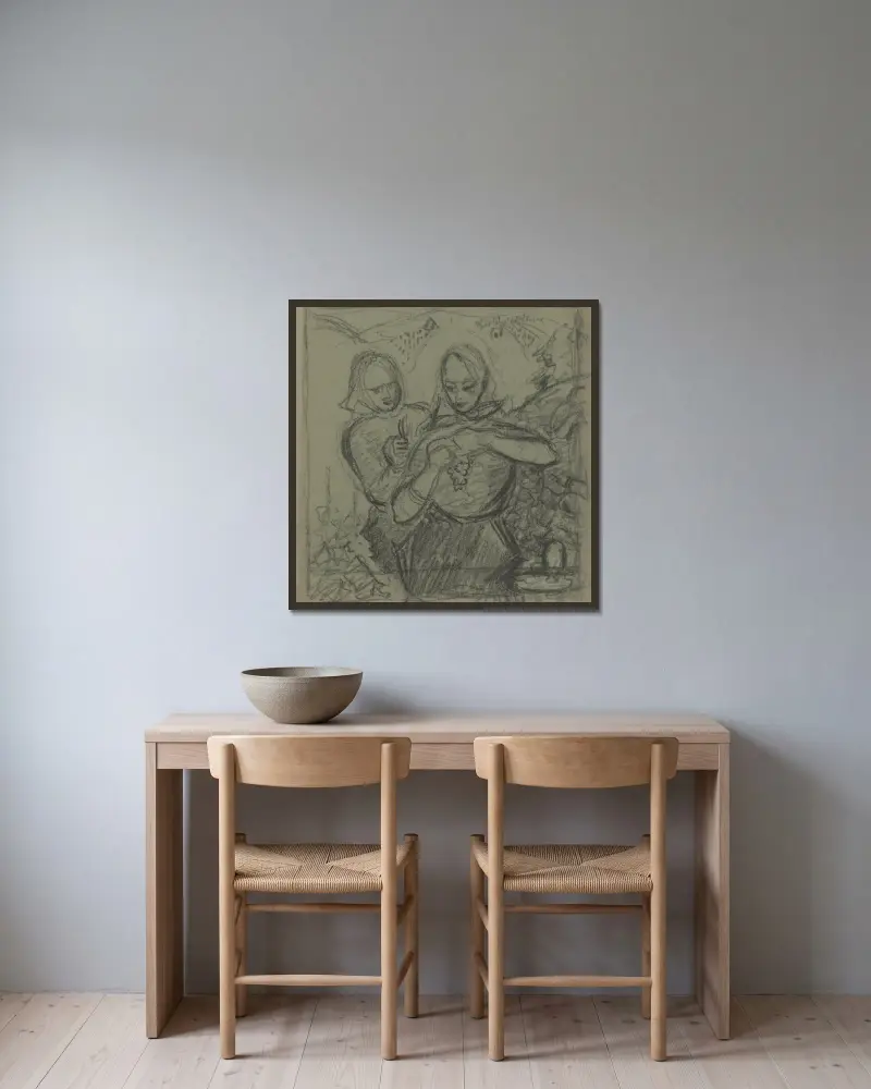 Vinobraní, Štefan Polkoráb v rámu na stěně