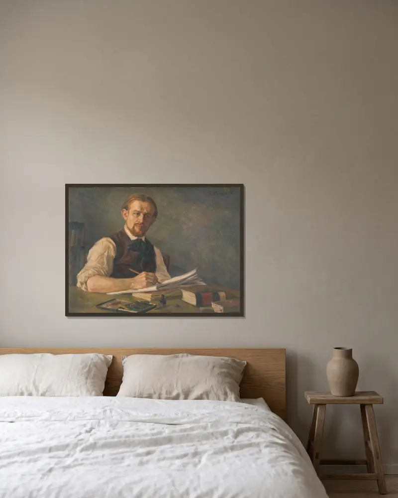 J. Alexy als Student an der Prager Akademie von Štefan Polkoráb gerahmt an einer Wand