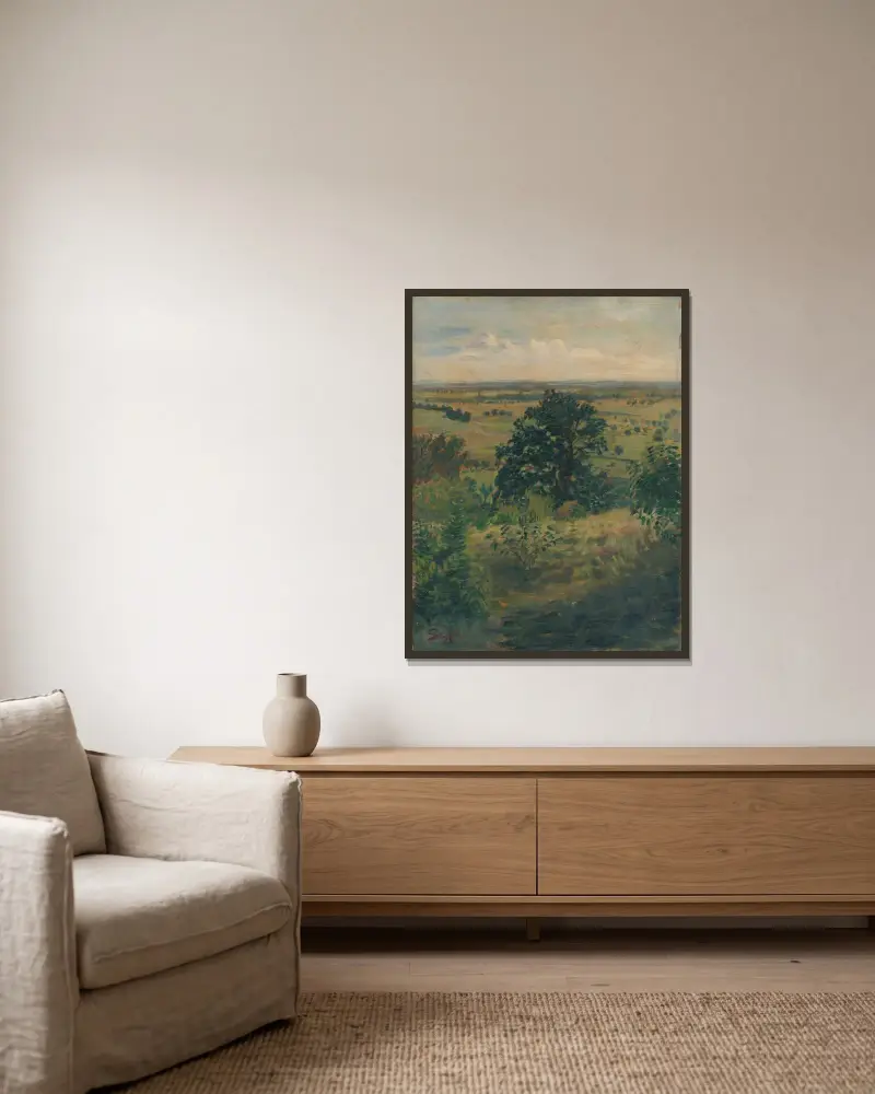 Blick auf Šúr Štefan von Štefan Polkoráb gerahmt an einer Wand