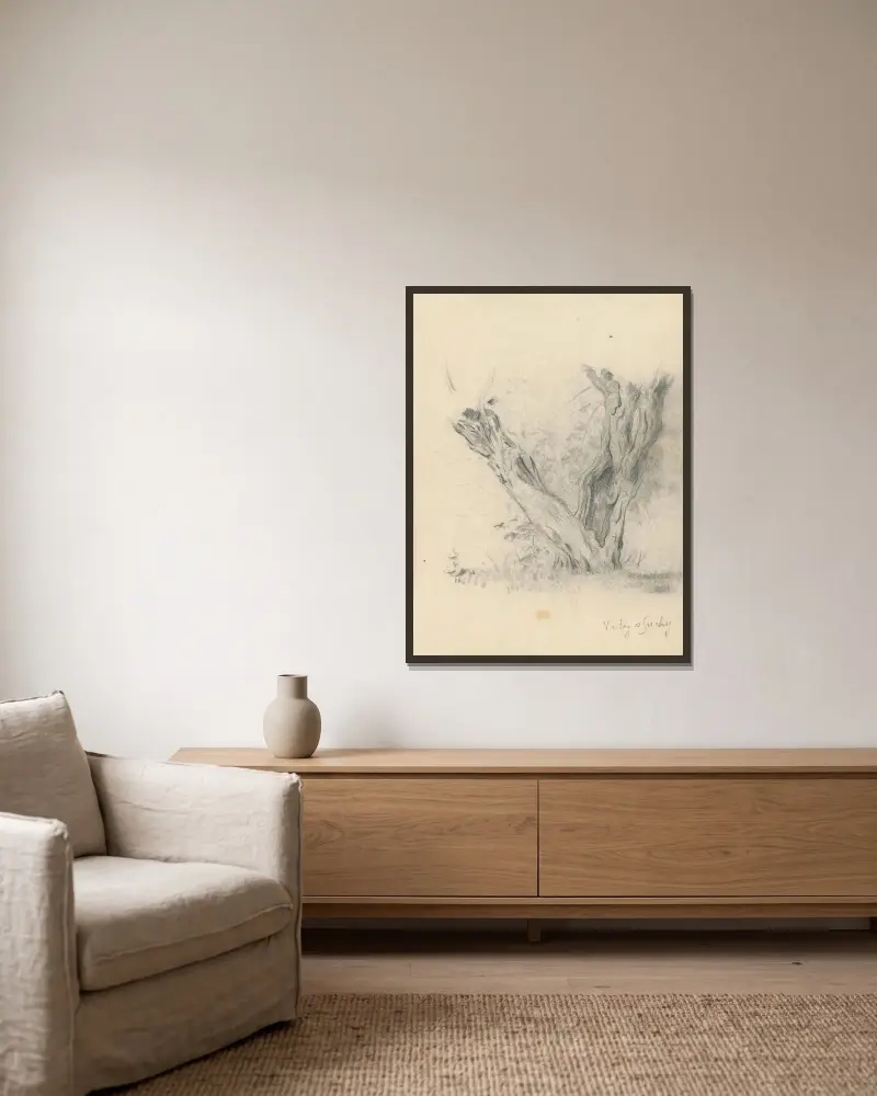 Weiden in Suchá von Štefan Polkoráb gerahmt an einer Wand