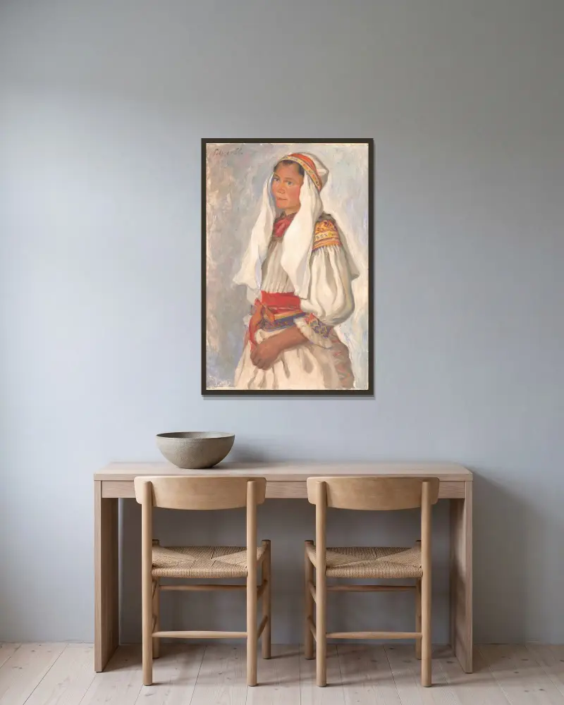 Dívka ze Zliechova, Štefan Polkoráb v rámu na stěně