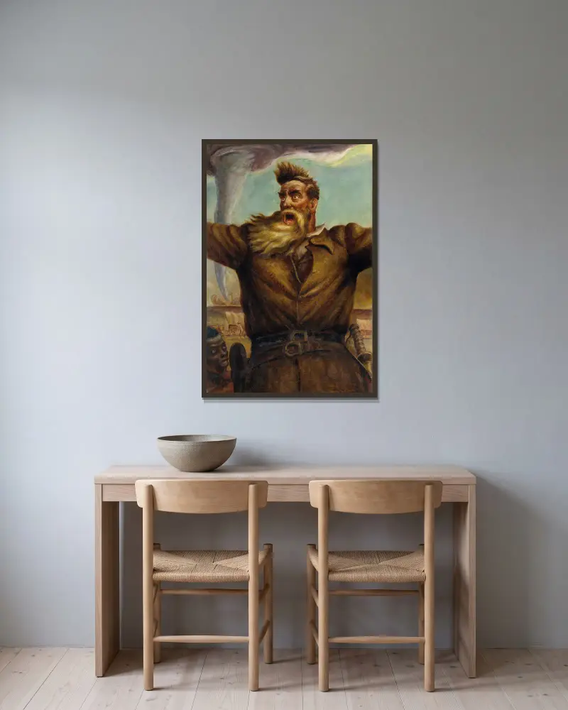 John Brown von John Steuart Curry gerahmt an einer Wand