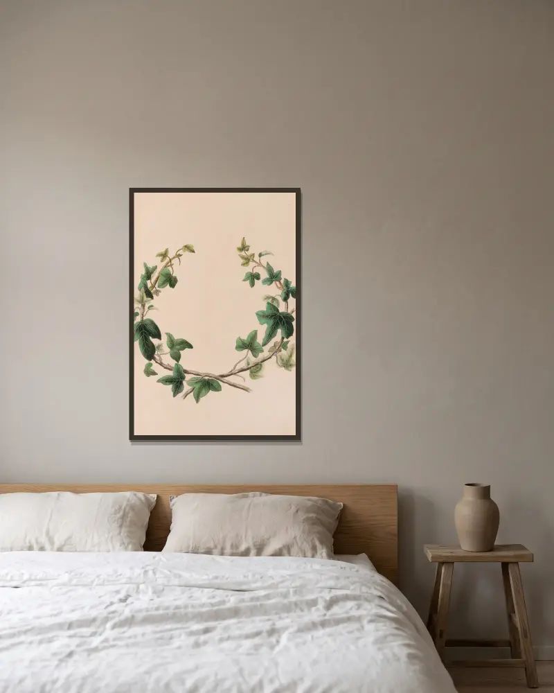 Wreath Of Ivy av John Stevens Henslow inramad på en vägg