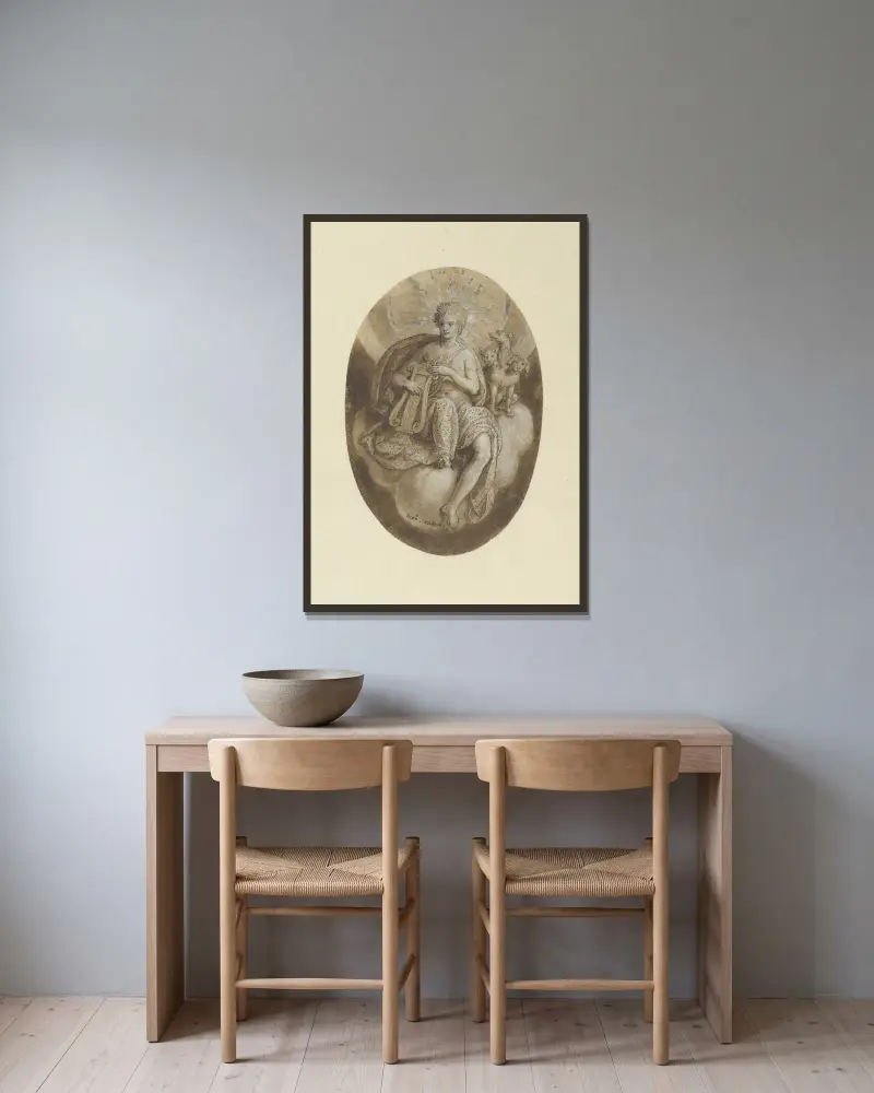 Sol (Apollo) von Jan van der Straet (Stradanus) gerahmt an einer Wand