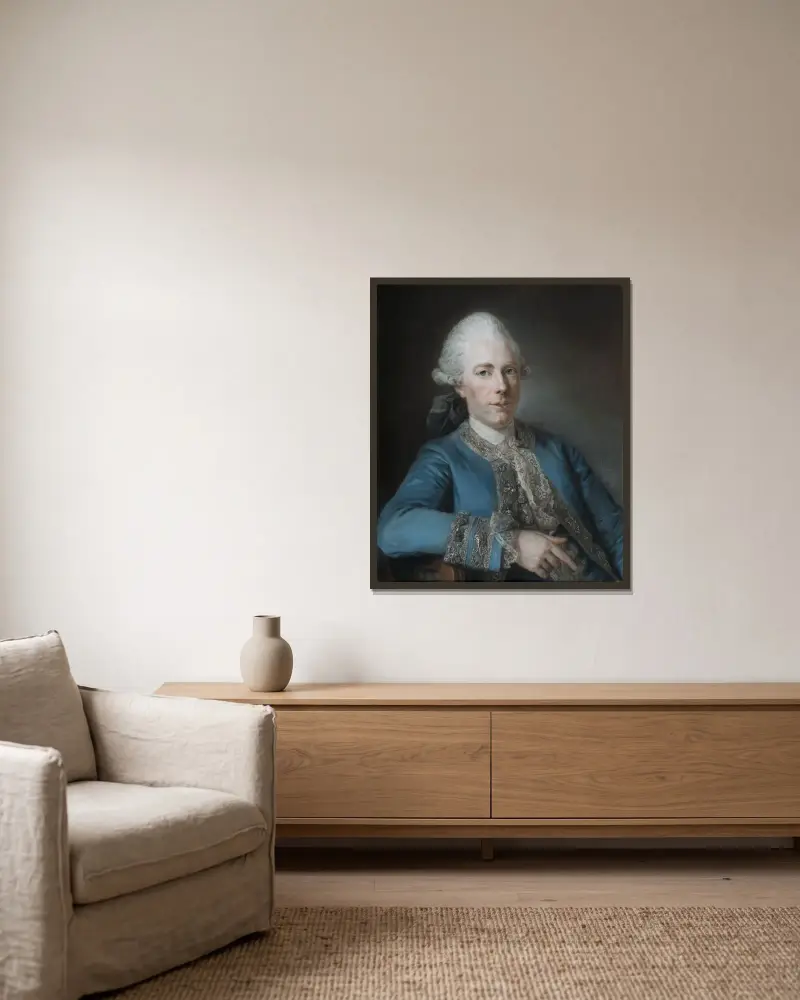 Marie-Joseph Peyre, 1730–1785 av Marie-Suzanne Giroust inramad på en vägg