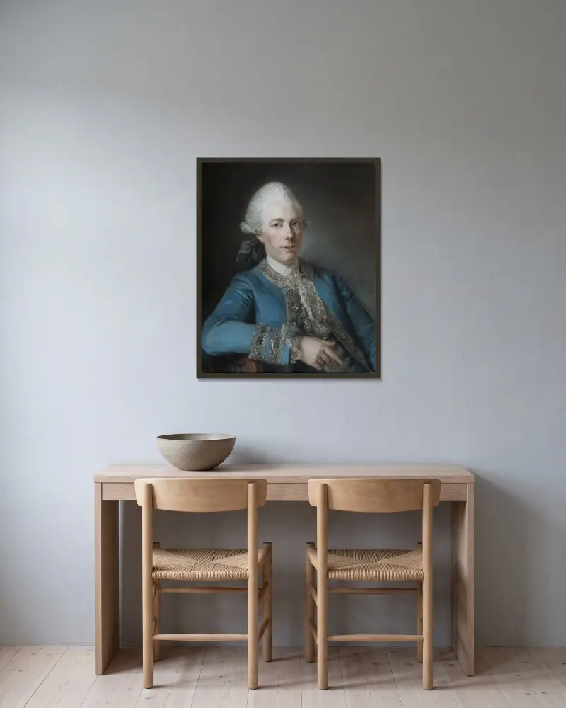 Marie-Joseph Peyre, 1730–1785 av Marie-Suzanne Giroust inramad på en vägg