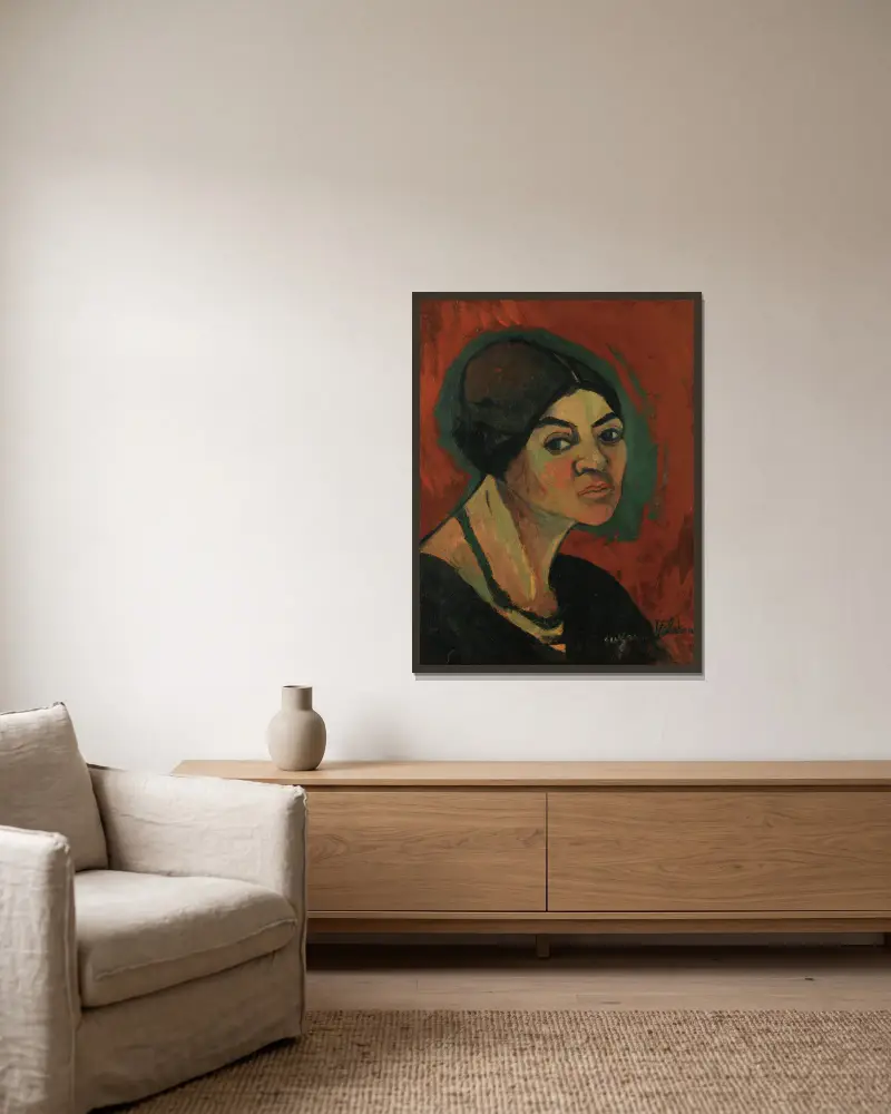 Autoportrét, Suzanne Valadon v rámu na stěně