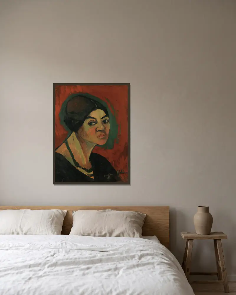 Autoportrét, Suzanne Valadon v rámu na stěně