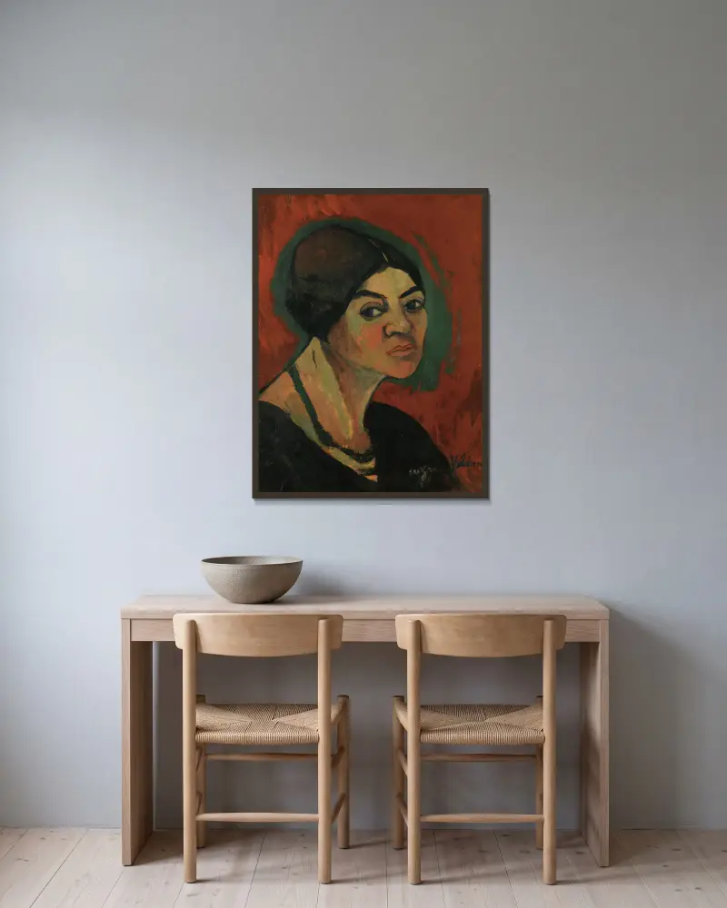 Autoportrét, Suzanne Valadon v rámu na stěně
