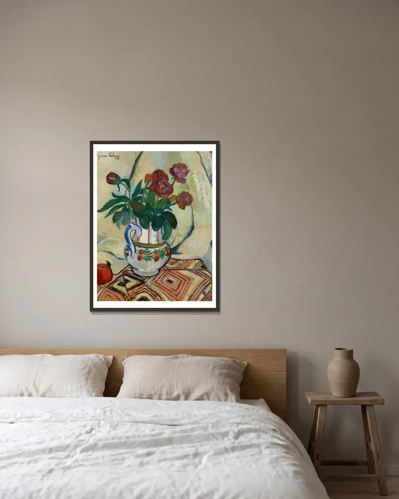 Bukiet róż, Suzanne Valadon w ramie na ścianie