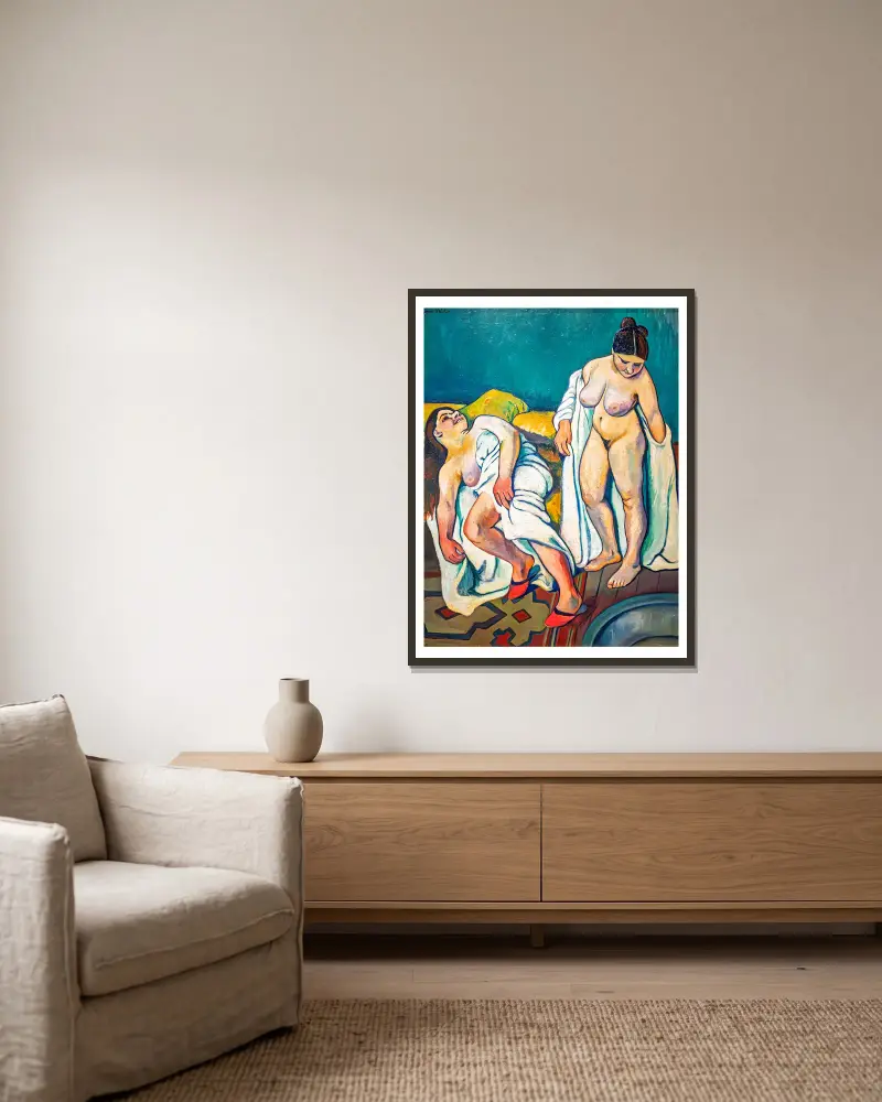 Dvě postavy, Suzanne Valadon v rámu na stěně
