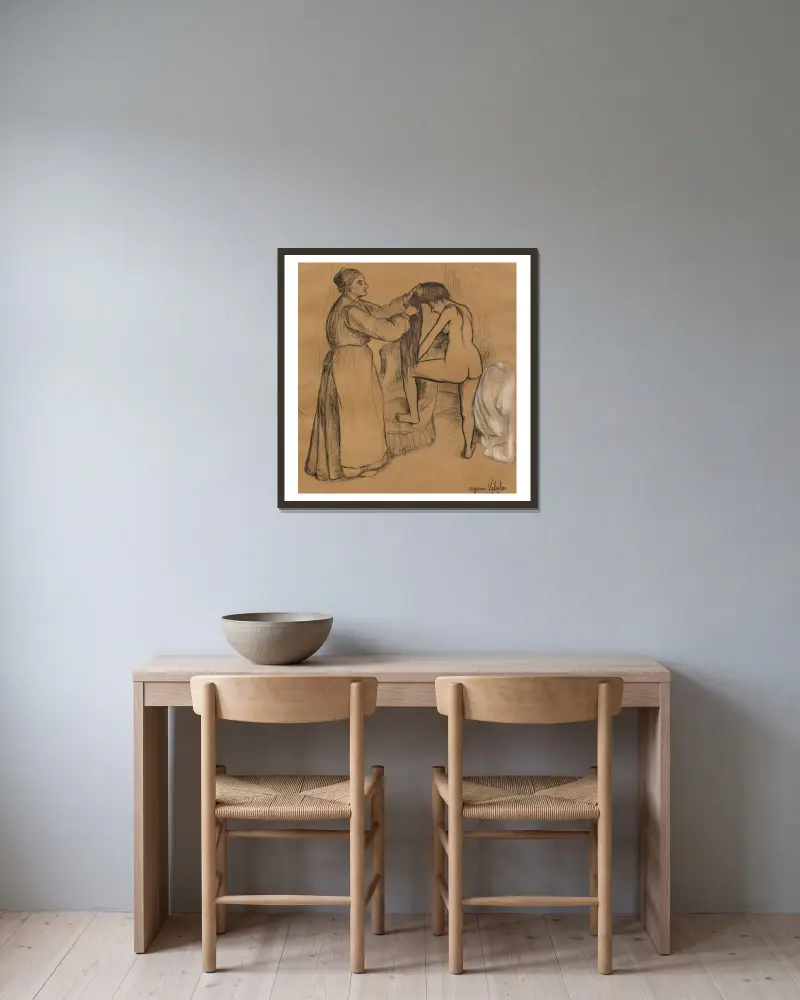 Účes, Suzanne Valadon v rámu na stěně