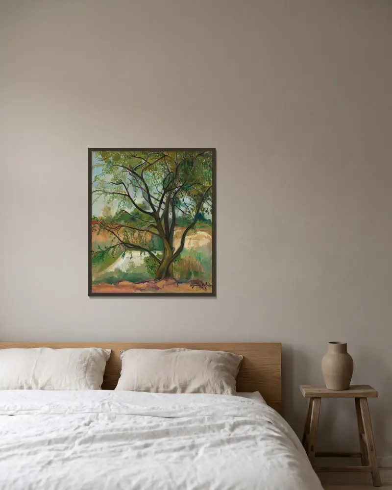Der Baum von Suzanne Valadon gerahmt an einer Wand
