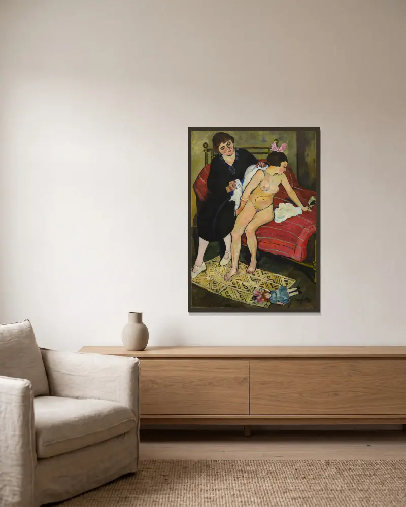Opuštěná panenka, Suzanne Valadon v rámu na stěně