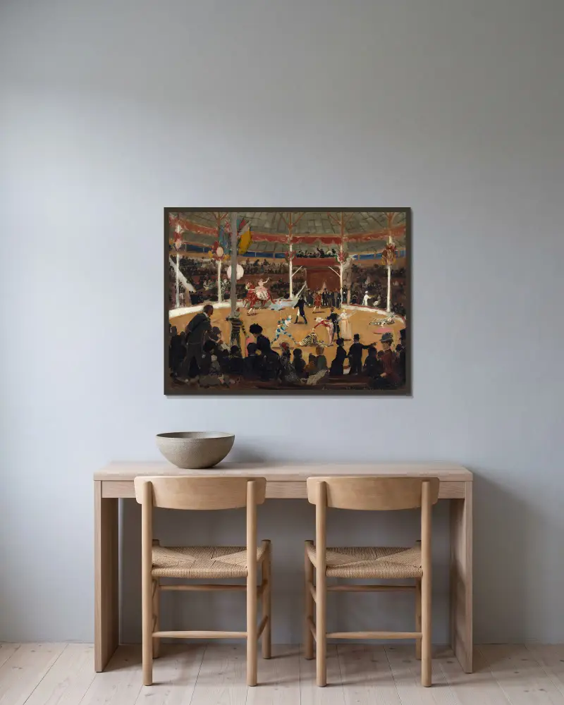 Der Zirkus von Suzanne Valadon gerahmt an einer Wand