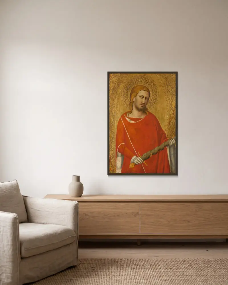 Saint Julian av Taddeo Gaddi inramad på en vägg