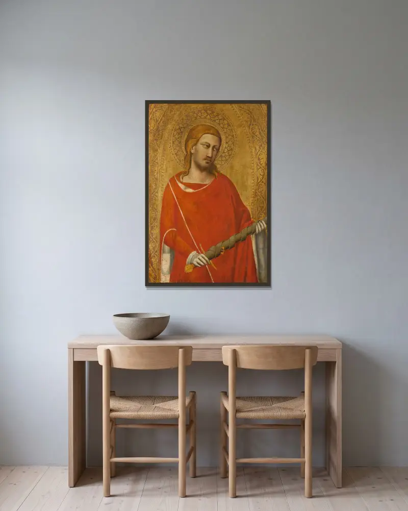 Saint Julian av Taddeo Gaddi inramad på en vägg