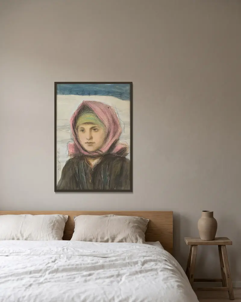 Hochländerin von Teodor Axentowicz gerahmt an einer Wand