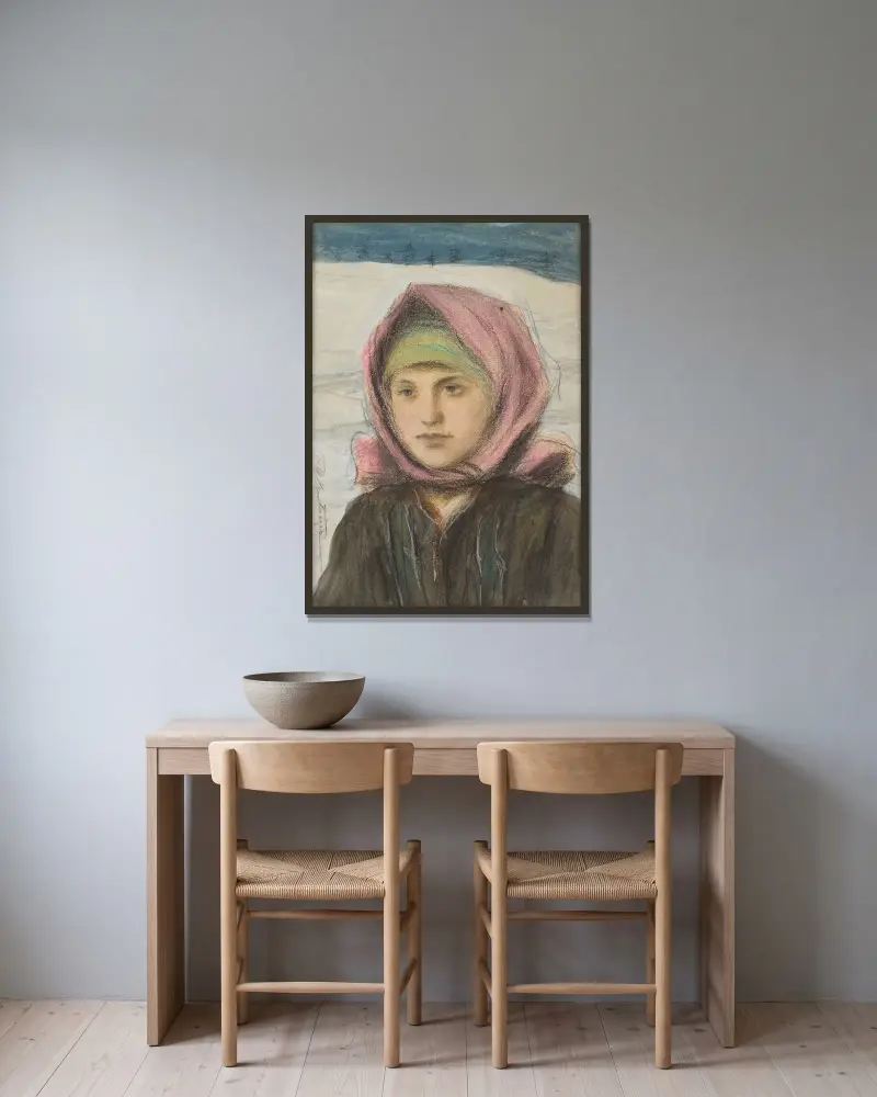 Hochländerin von Teodor Axentowicz gerahmt an einer Wand