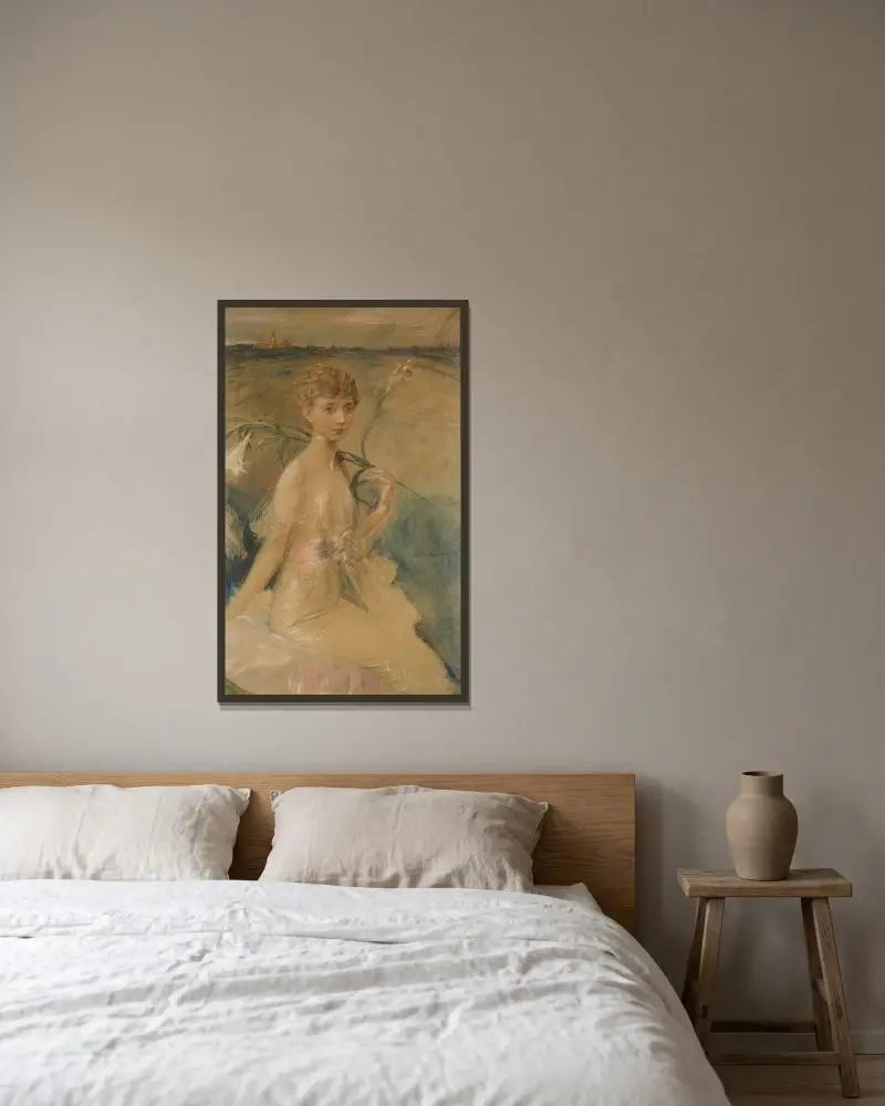 Porträt der Zofia Jachimecka von Teodor Axentowicz gerahmt an einer Wand